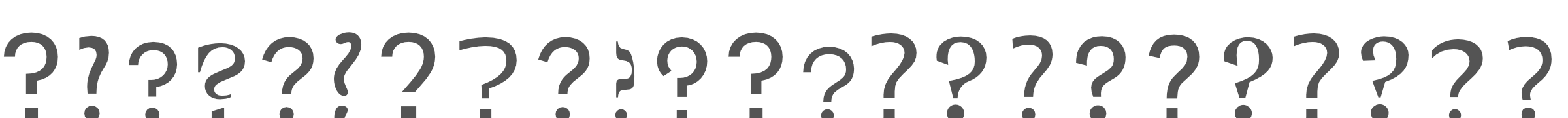 Question marks, presented in Fontwerk fonts