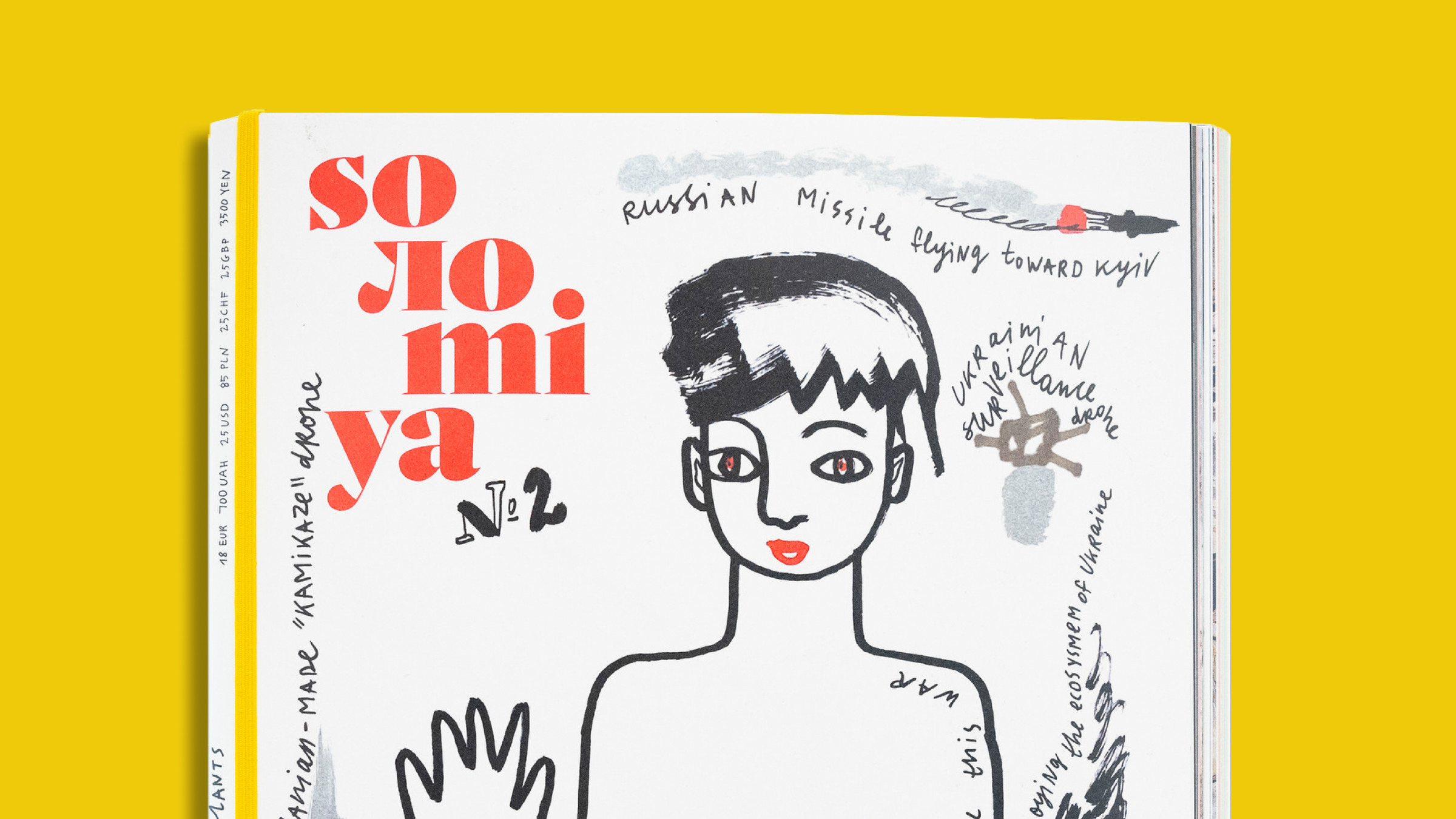 Following the first edition, issue № 2 of the soлomiya magazine features our Nice typeface again.