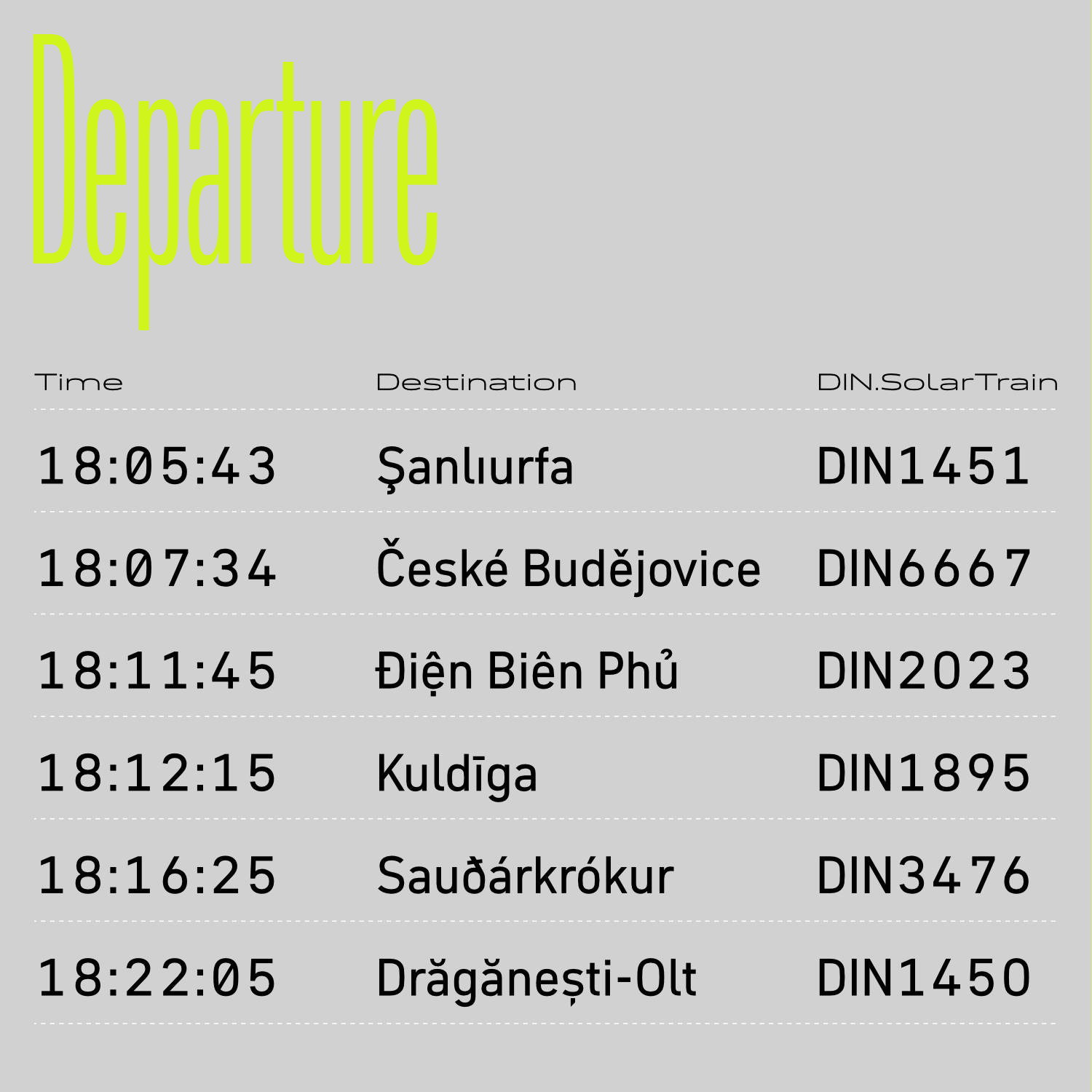 Neue DIN conforms to the new German DIN Standard, 91379