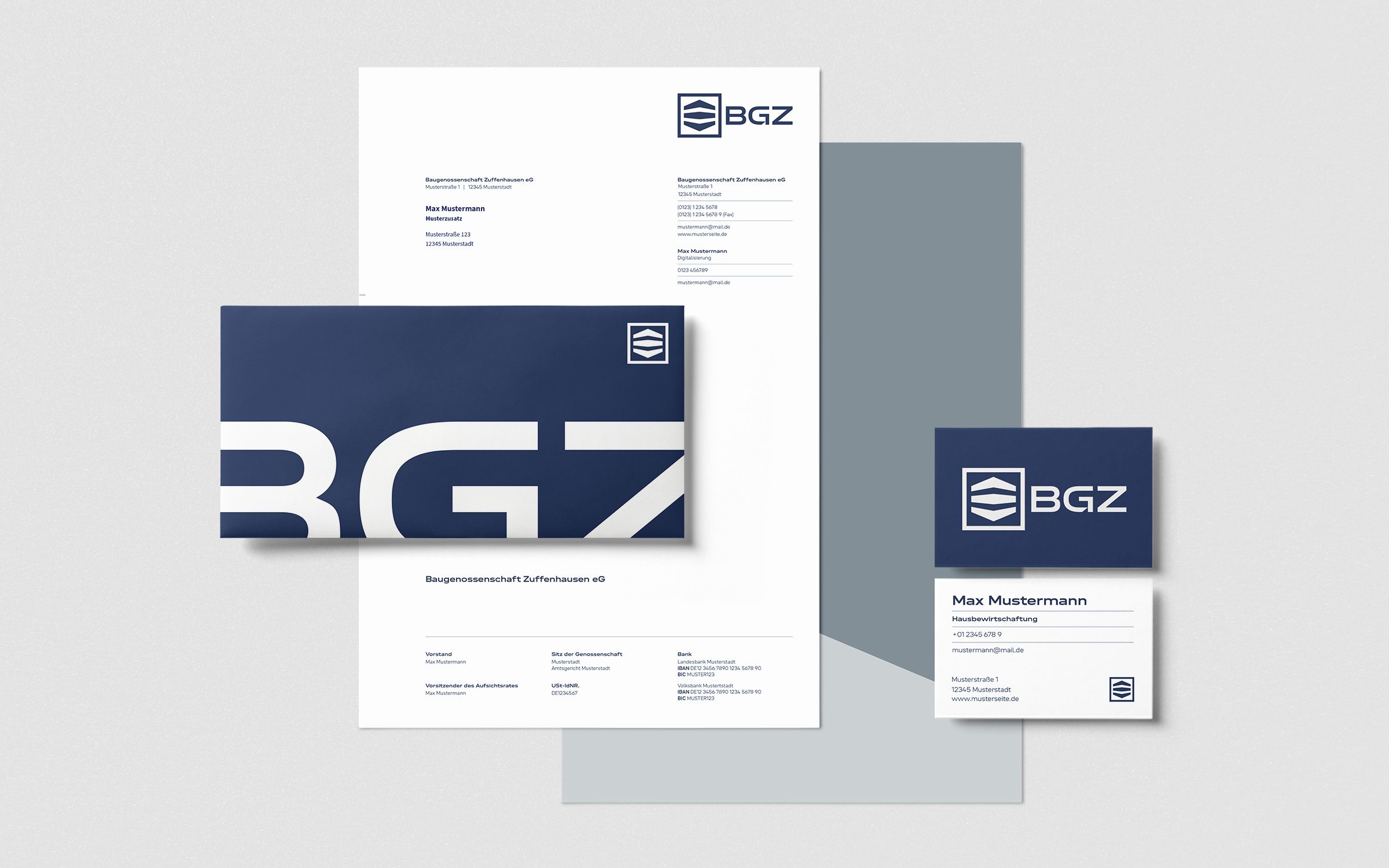 After more than 100 years: new logo, new corporate typeface and new colors for Baugenossenschaft Zuffenhausen.