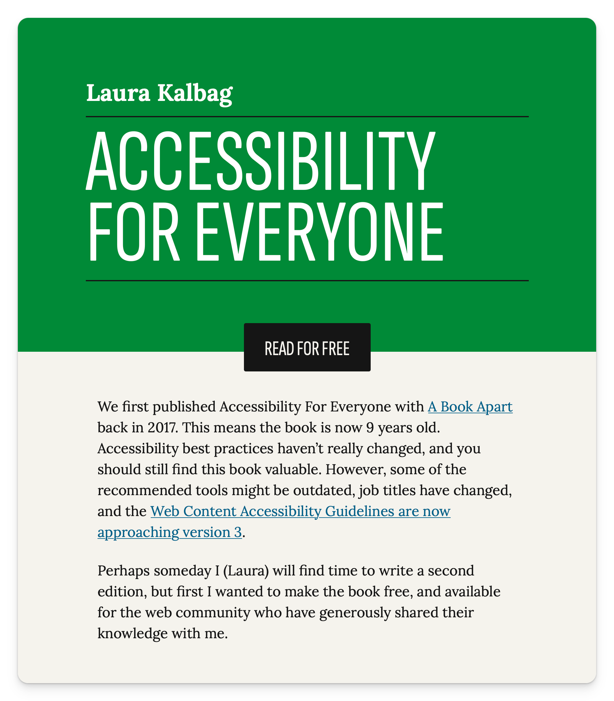 Free ebook: Accessibility for Everyone