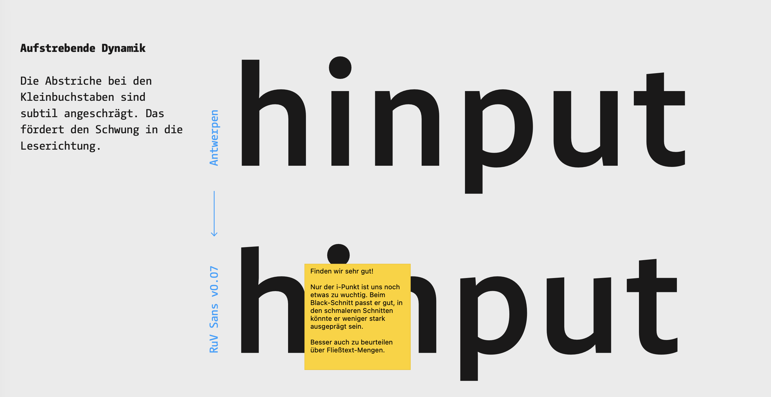 RuV Type: Eine exklusive Schriftsippe – bestehend aus einer Sans, Slab und Serif – für eine der größten Versicherungsgesellschaften Deutschlands, der R+V — Feedback vom Auftraggeber