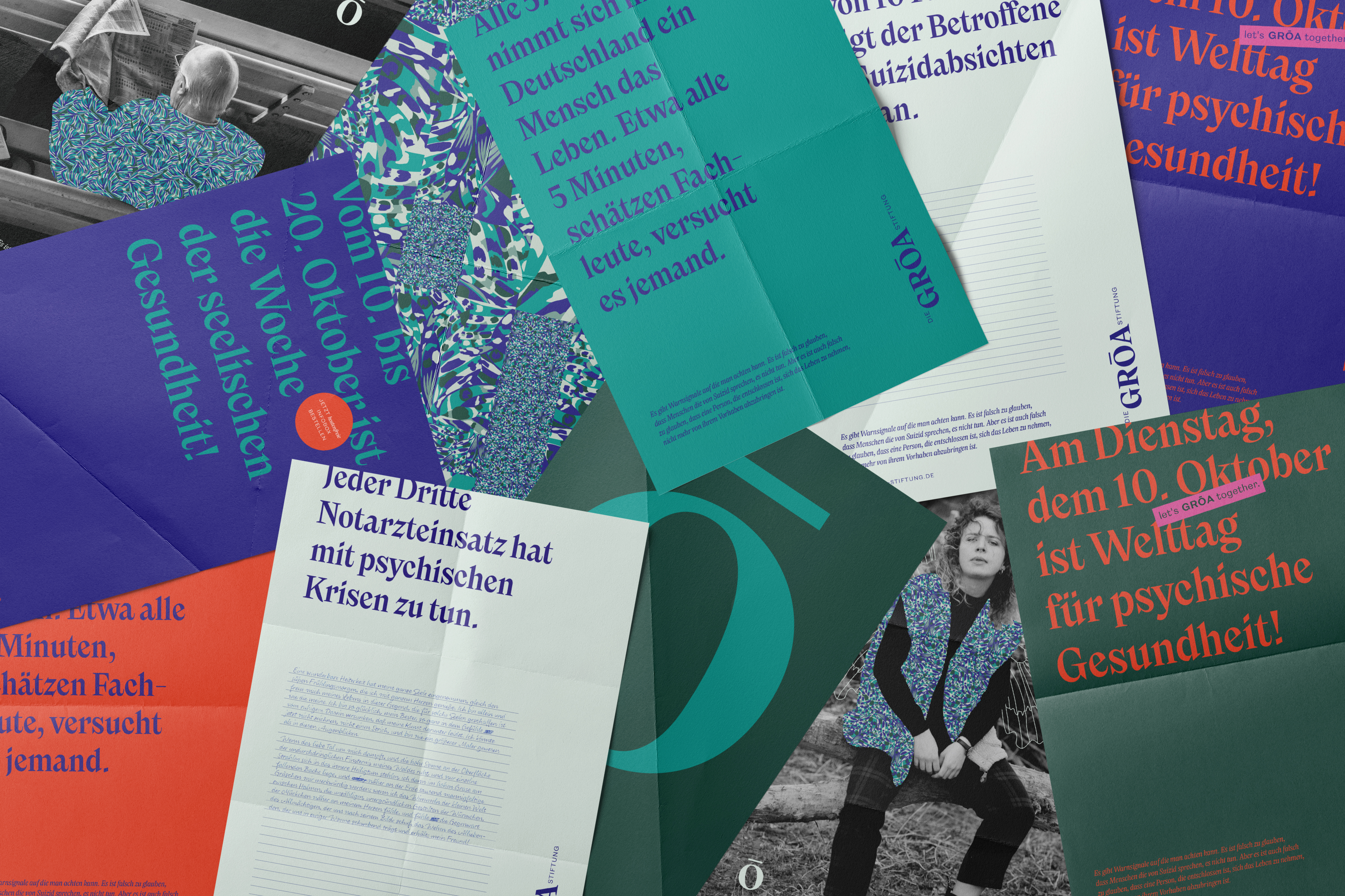 Fonts in use: The typefaces Nikolai and New Reason for the visual identity and the editorial design of the foundation brochure of the fictitious GRŌA foundation