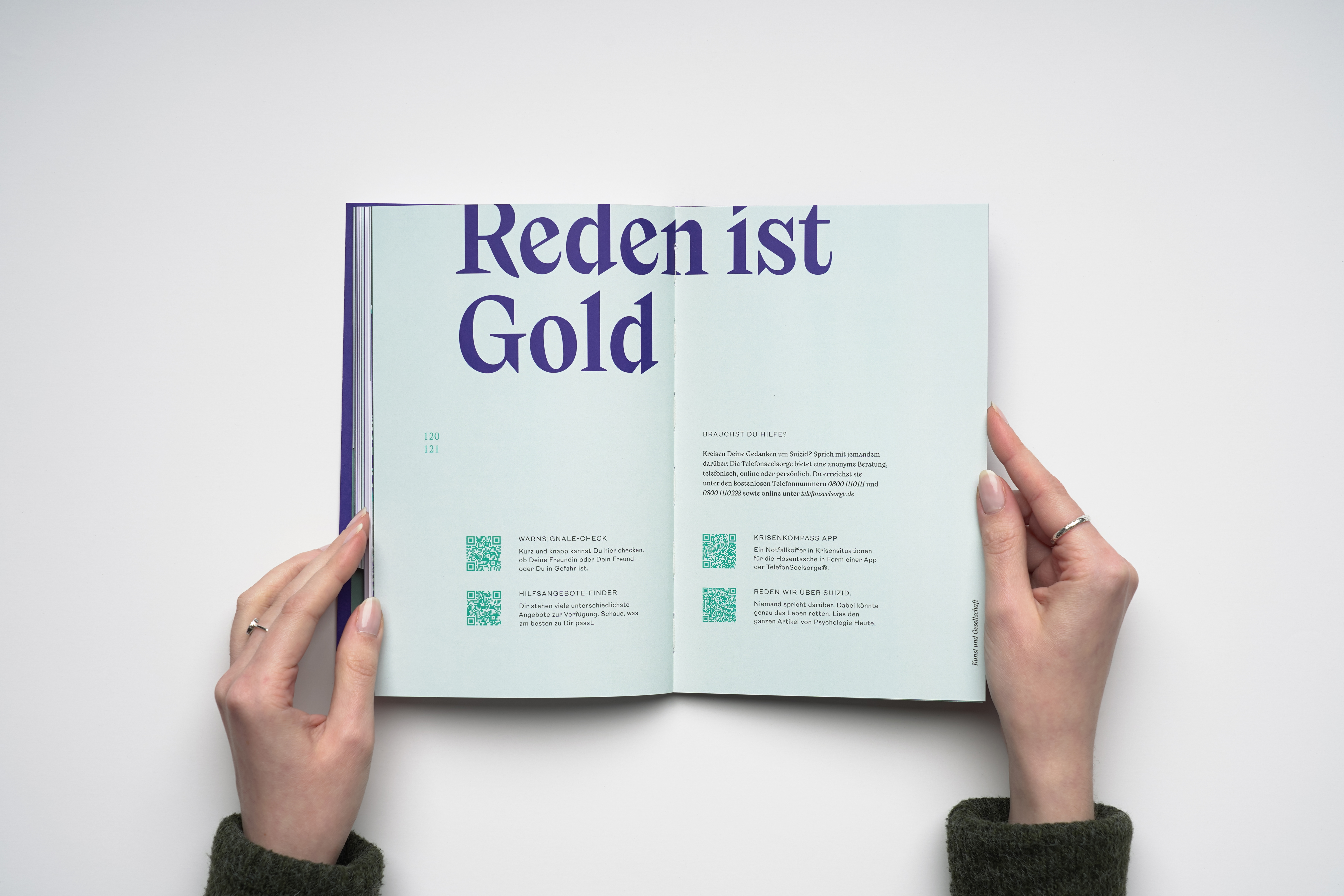Fonts in use: The typefaces Nikolai and New Reason for the editorial design of the foundation brochure of the fictitious GRŌA foundation