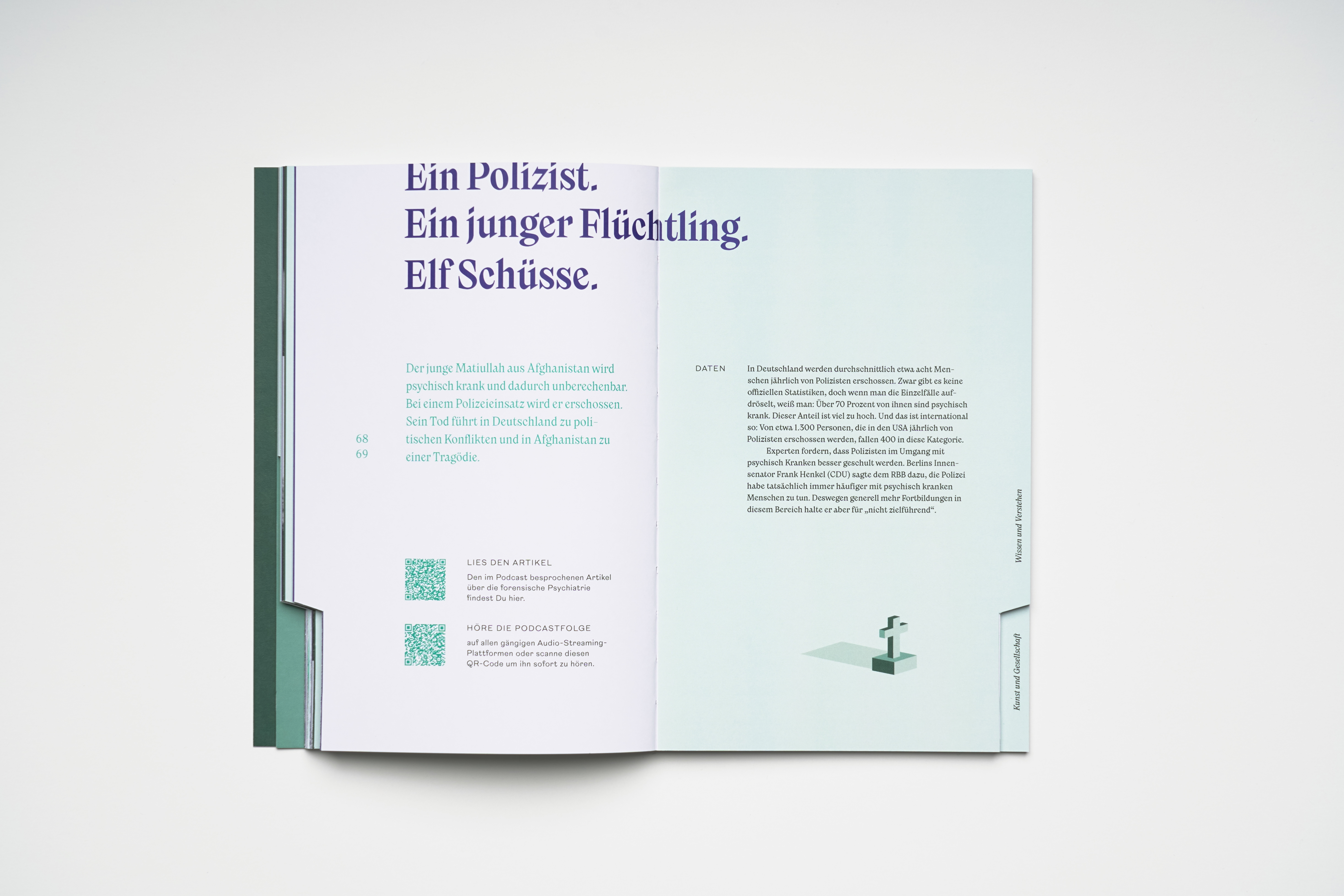 Fonts in use: The typefaces Nikolai and New Reason for the editorial design of the foundation brochure of the fictitious GRŌA foundation