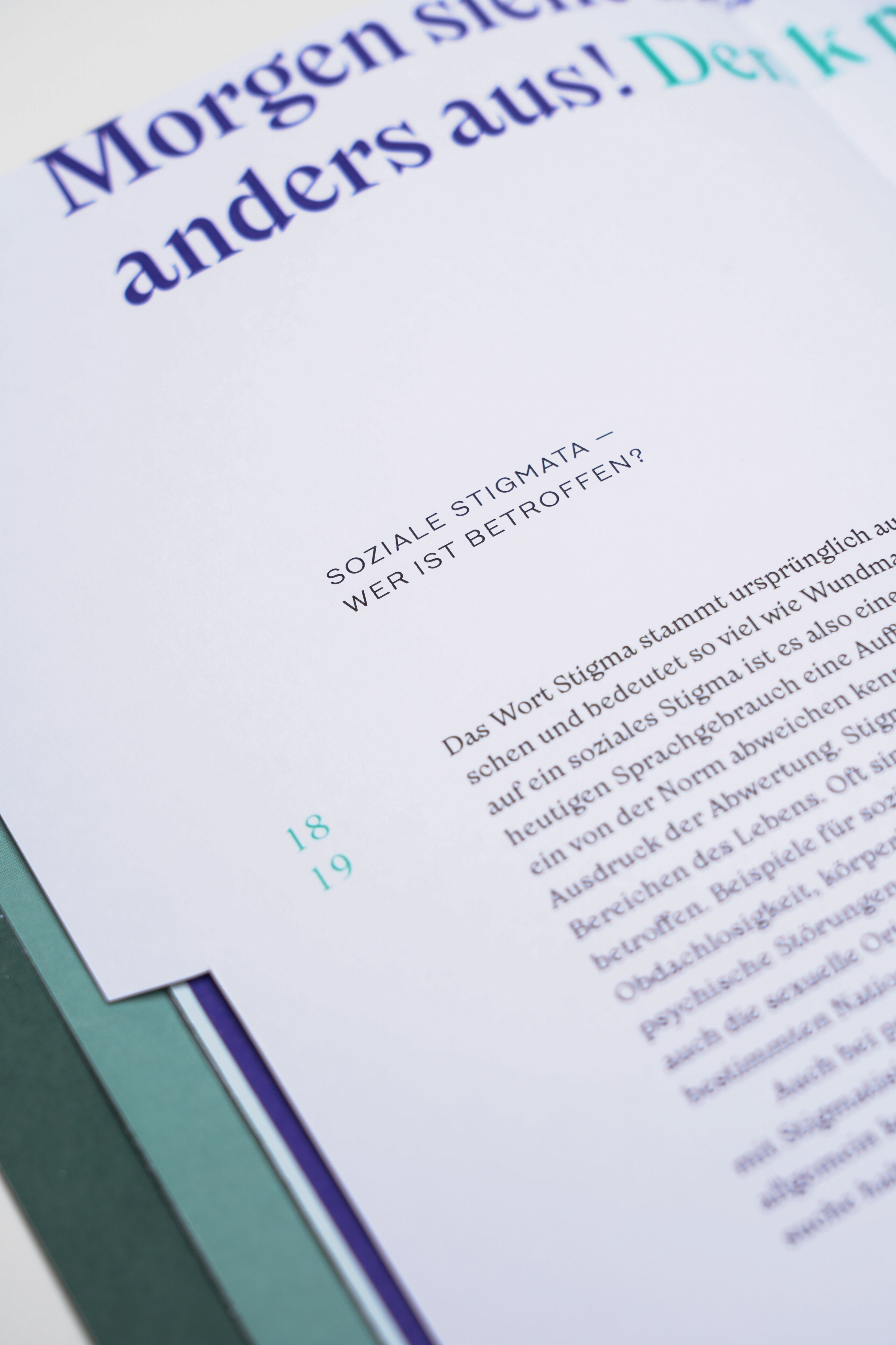 Fonts in use: The typefaces Nikolai and New Reason for the editorial design of the foundation brochure of the fictitious GRŌA foundation