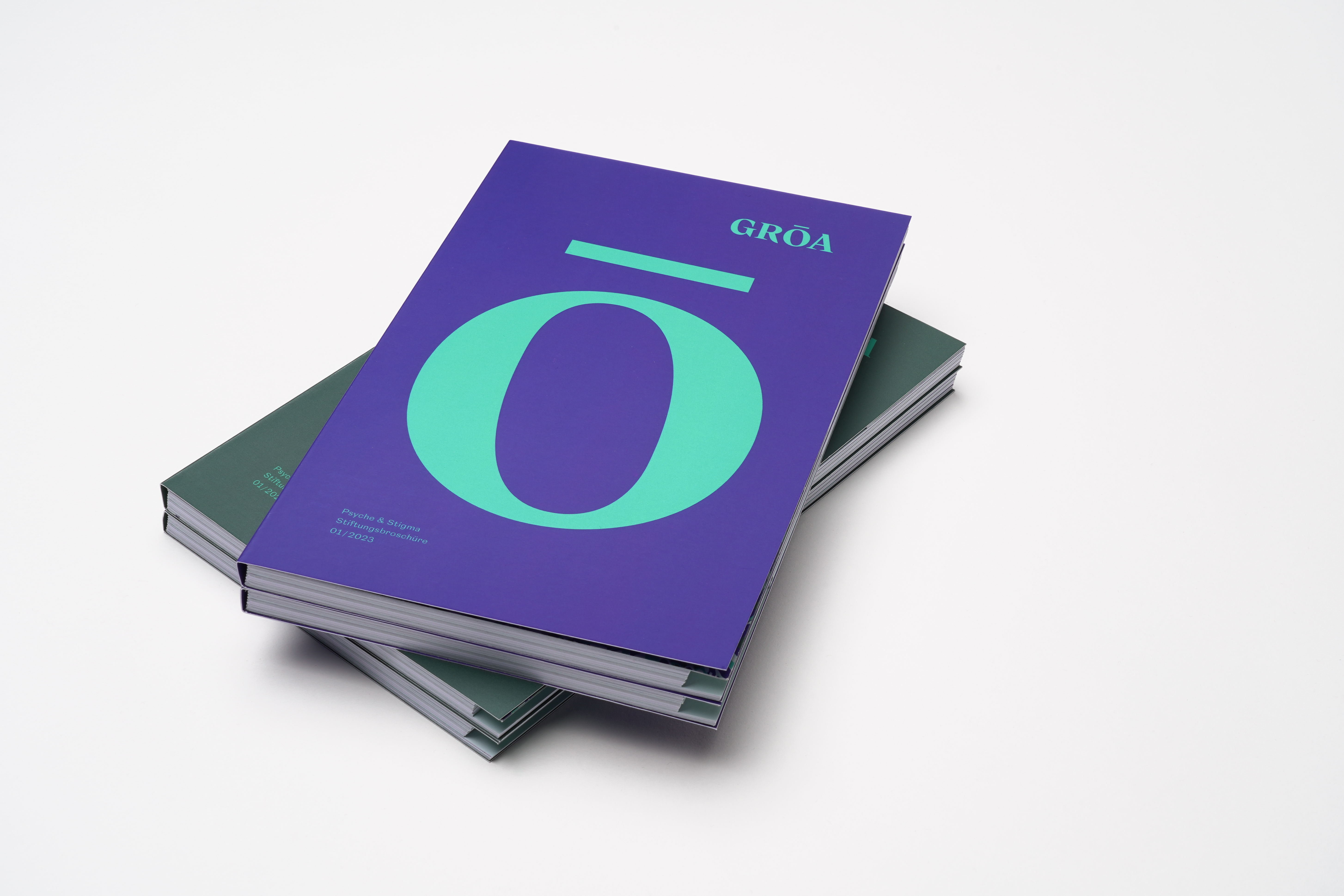 Fonts in use: The typefaces Nikolai and New Reason for the editorial design of the foundation brochure of the fictitious GRŌA foundation