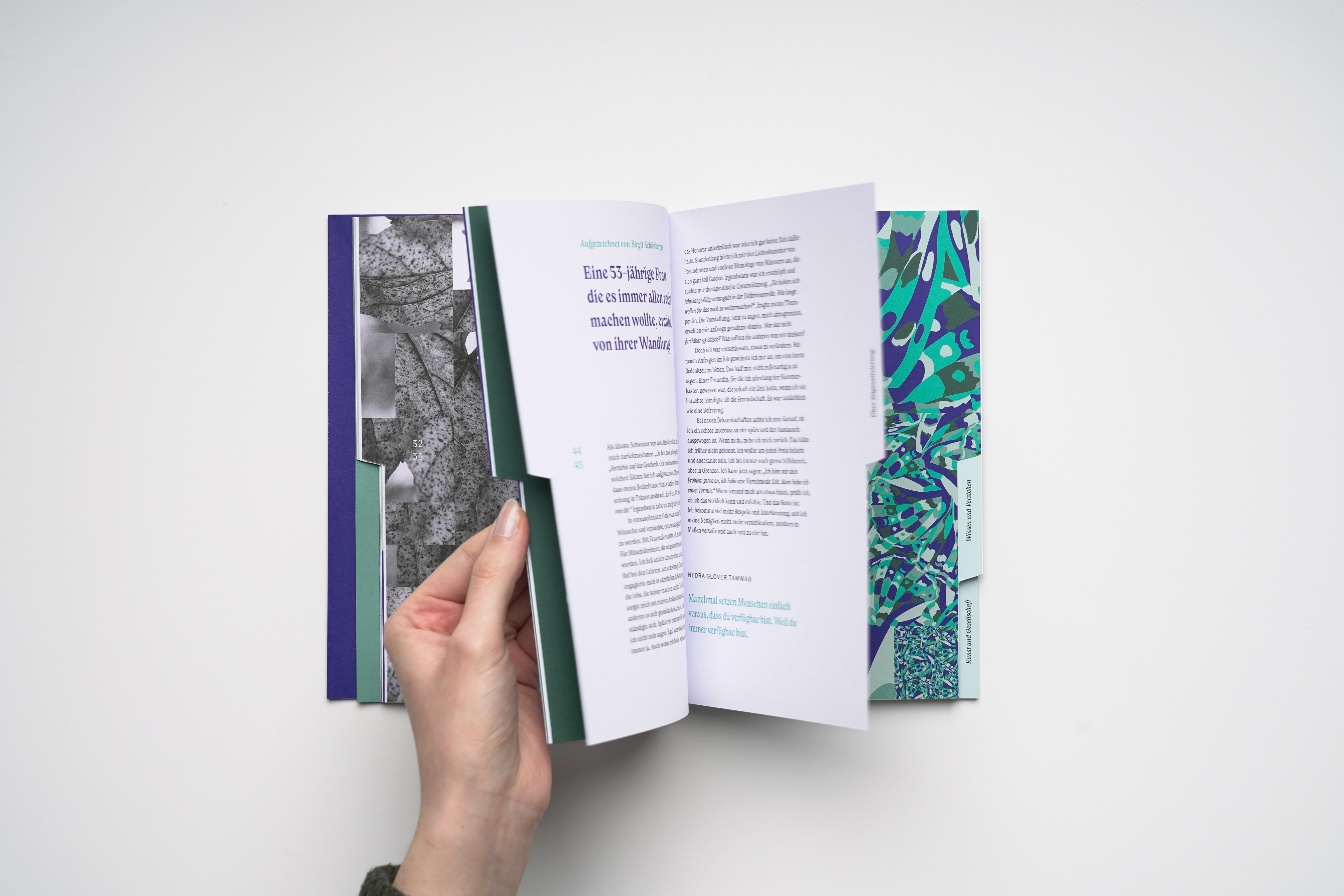 Fonts in use: The typefaces Nikolai and New Reason for the editorial design of the foundation brochure of the fictitious GRŌA foundation