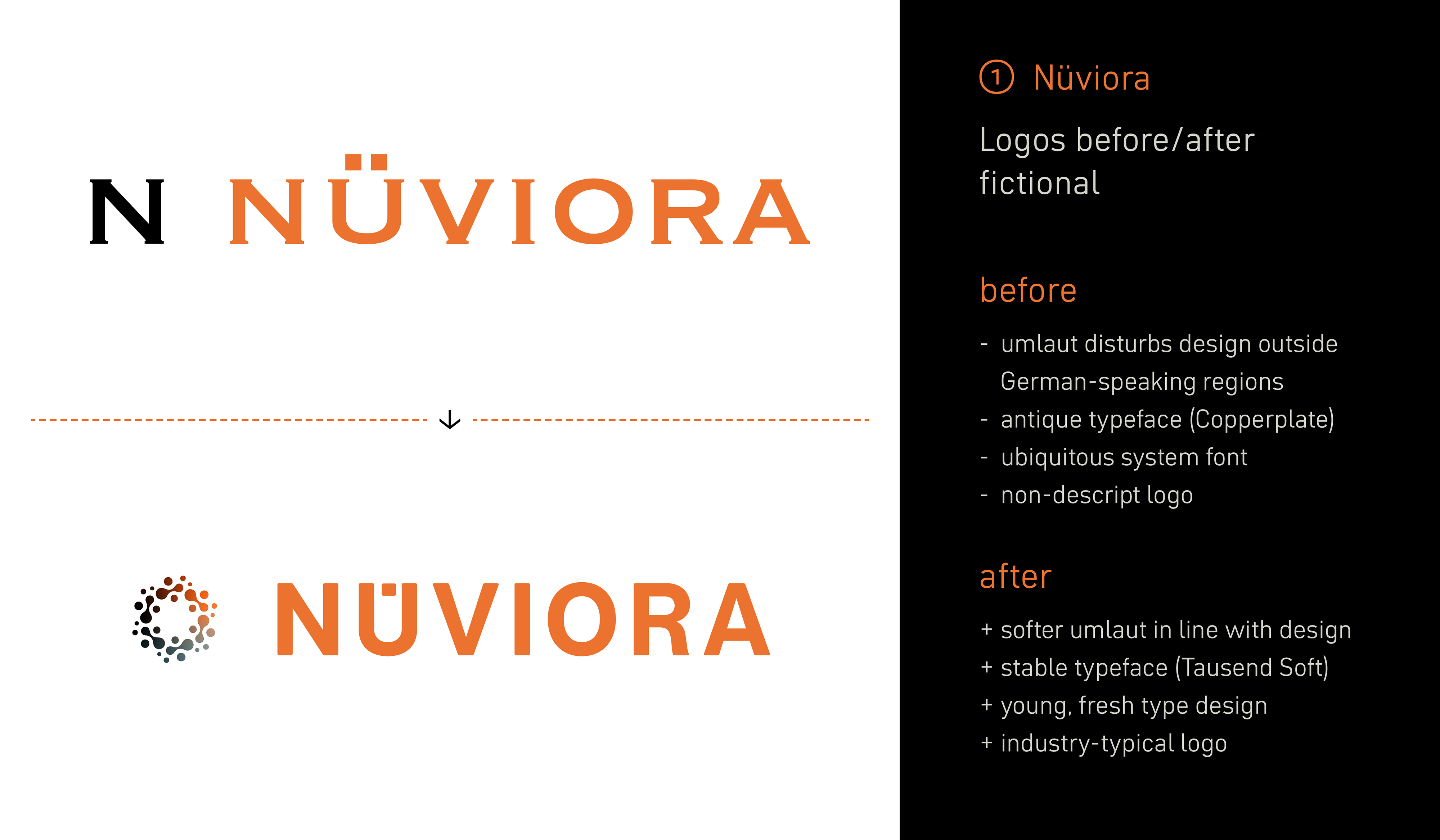 A fictional logo example that proofs, the right font often makes the difference between an “okay” and a “really good” logo or word mark. (New typeface used: Tausend Soft)