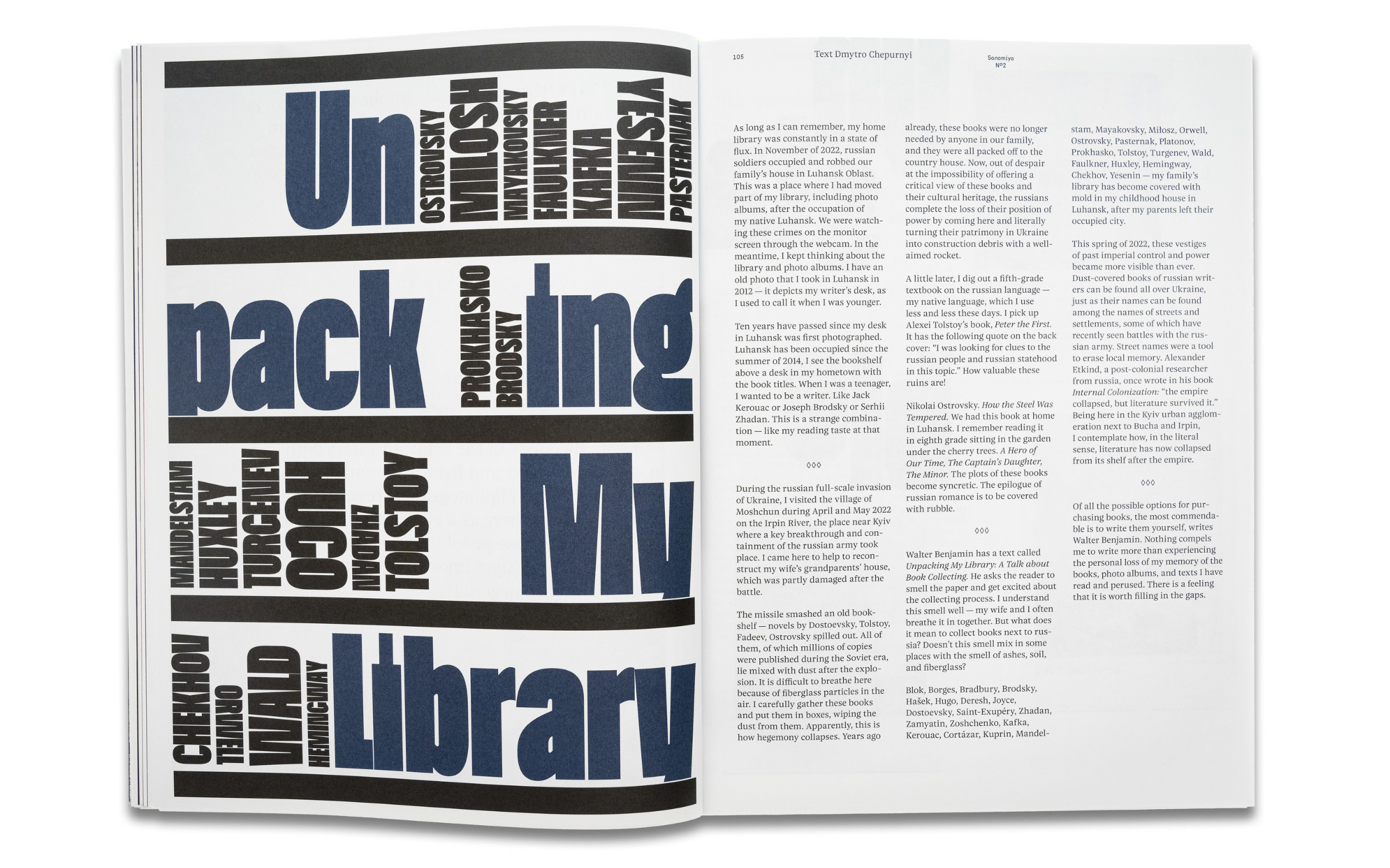 Das umfangreiche Schriftsystem Nice™ im Zusammenspiel mit der Theodor im Einsatz für das Soлomiya-Kunstmagazin Nº 2