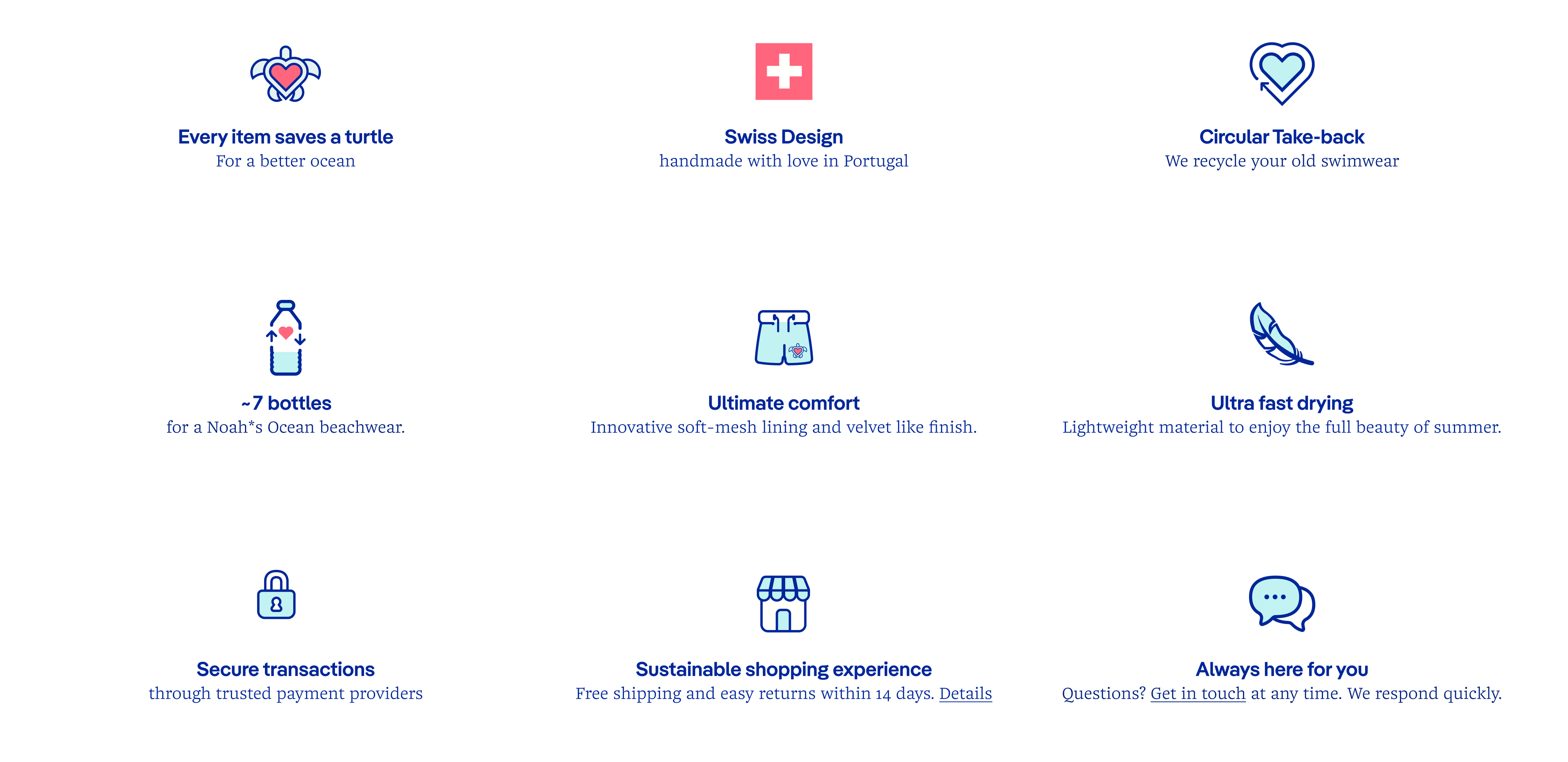 Fonts in use: Pangea and Nice Micro for Noah‘s Ocean, a Swiss premium swimwear brand that views style and sustainability as inseparable