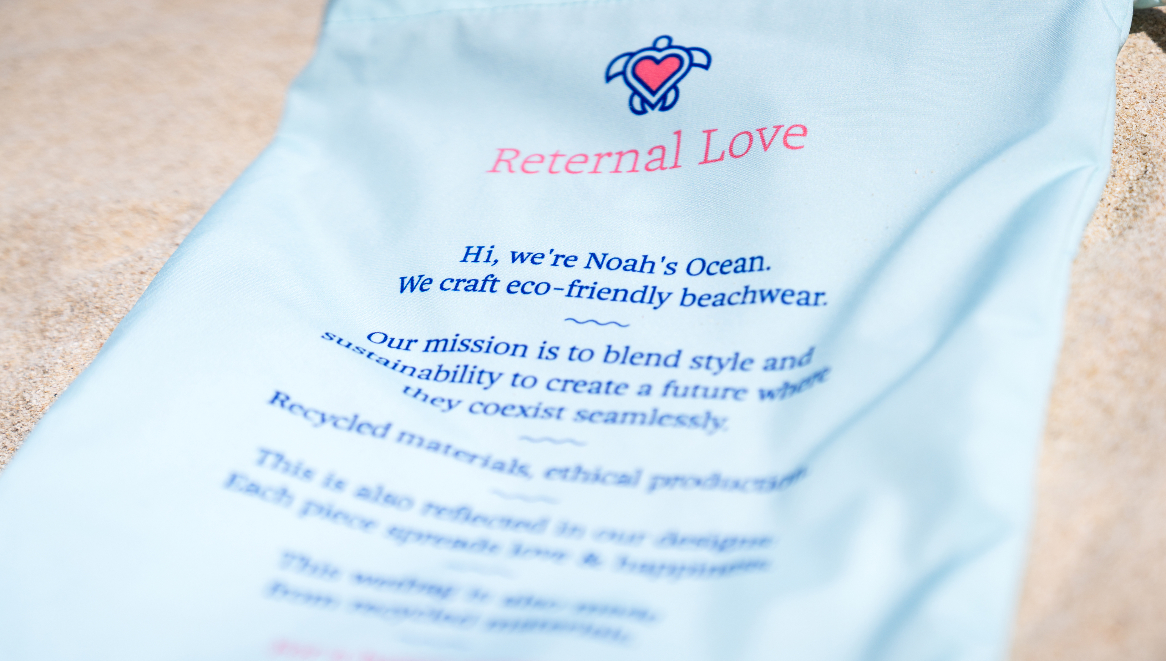 Fonts in use: Pangea and Nice Micro for Noah‘s Ocean, a Swiss premium swimwear brand that views style and sustainability as inseparable