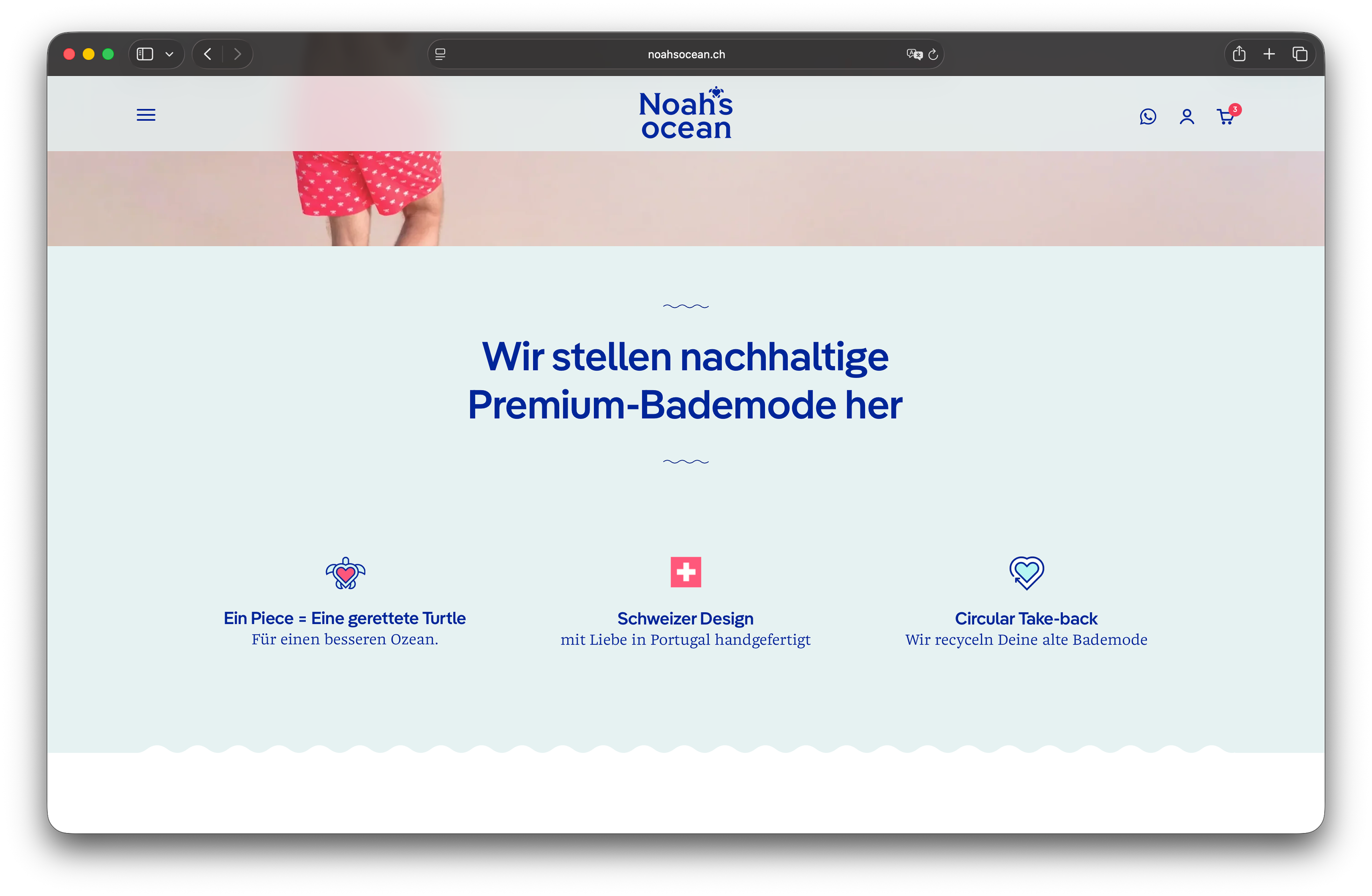 Fonts in use: Pangea and Nice Micro for Noah‘s Ocean, a Swiss premium swimwear brand that views style and sustainability as inseparable