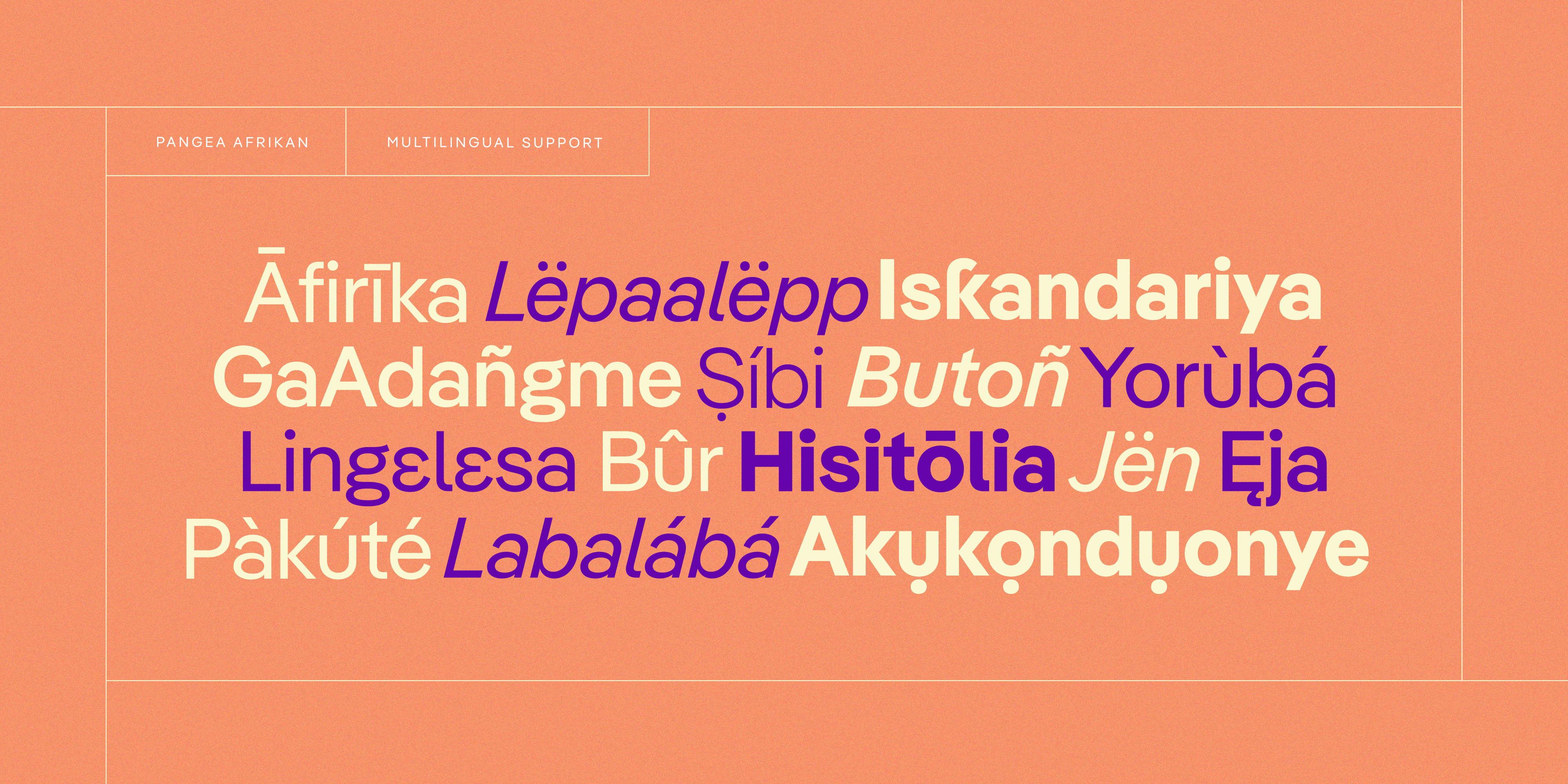 Pangea Afrikan Typeface – Specimen