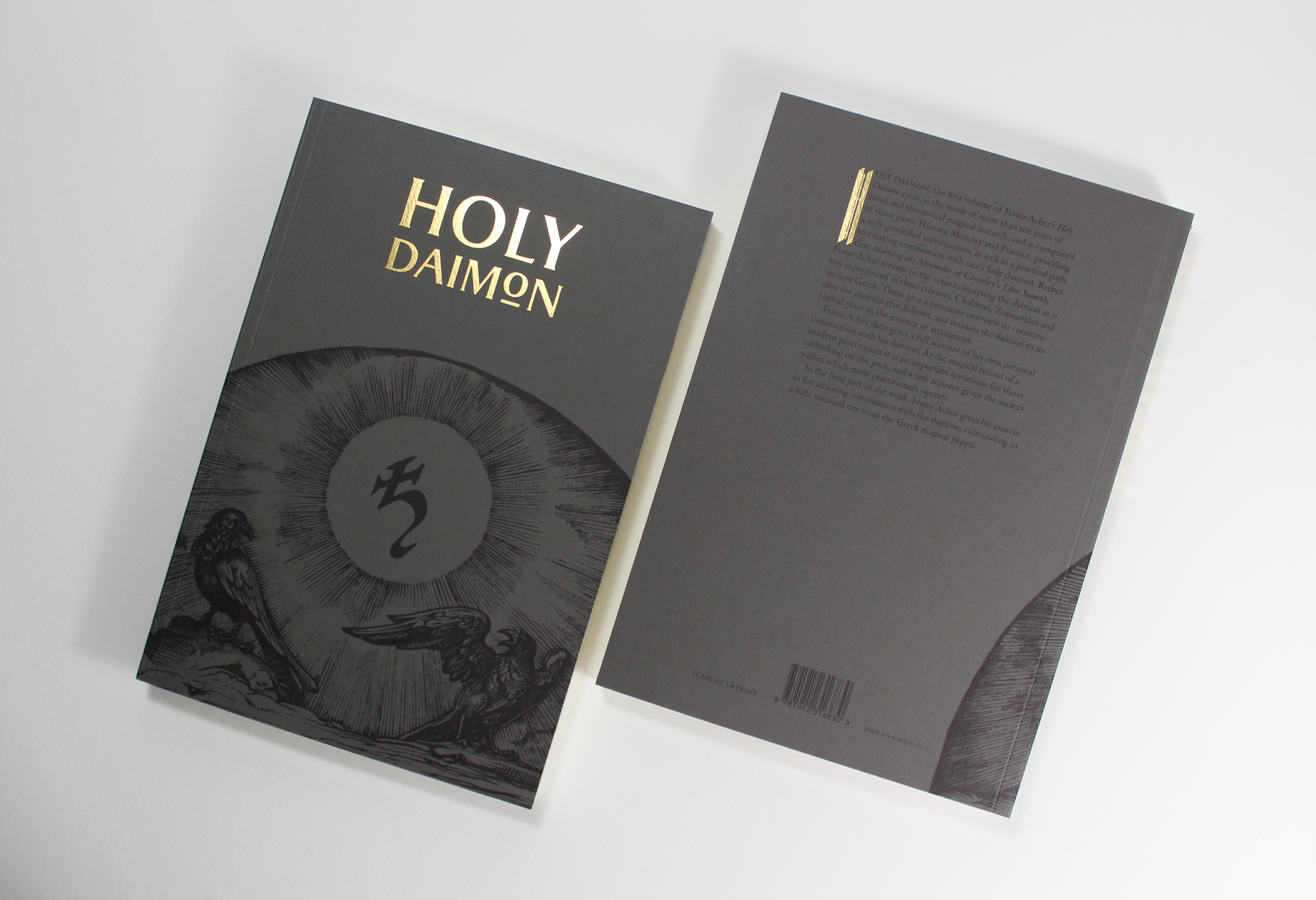 Fonts in use: Romaine for the book ‘Holy Daimon’ by Frater Acher, published by Scarlet Imprint