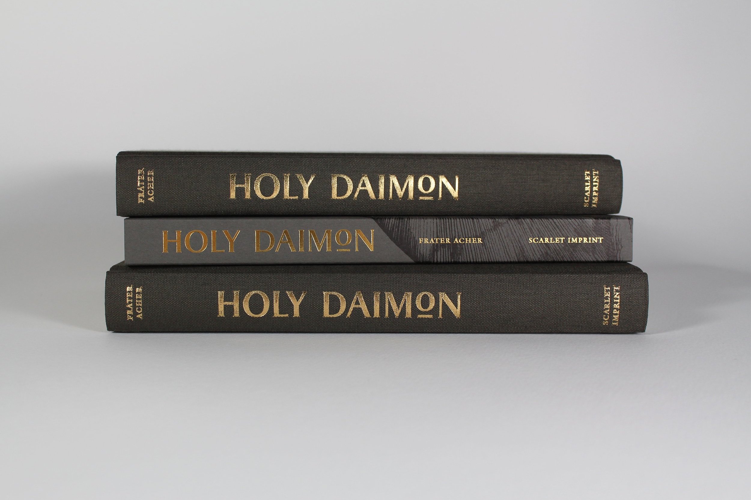 Fonts in use: Romaine for the book ‘Holy Daimon’ by Frater Acher, published by Scarlet Imprint