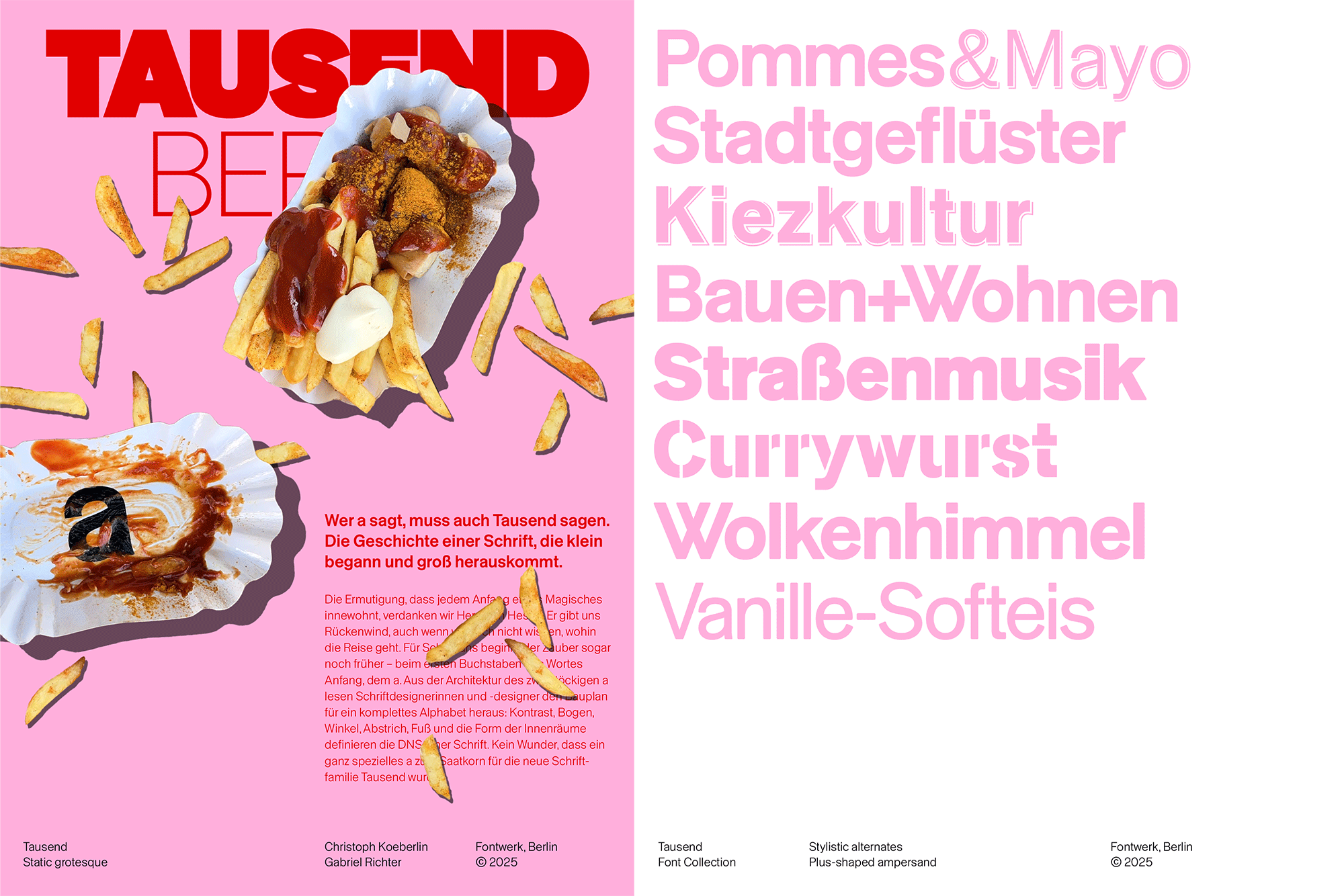 Tausend™-Font-Collection von Fontwerk – Schriftmuster, Marketing-Artwork