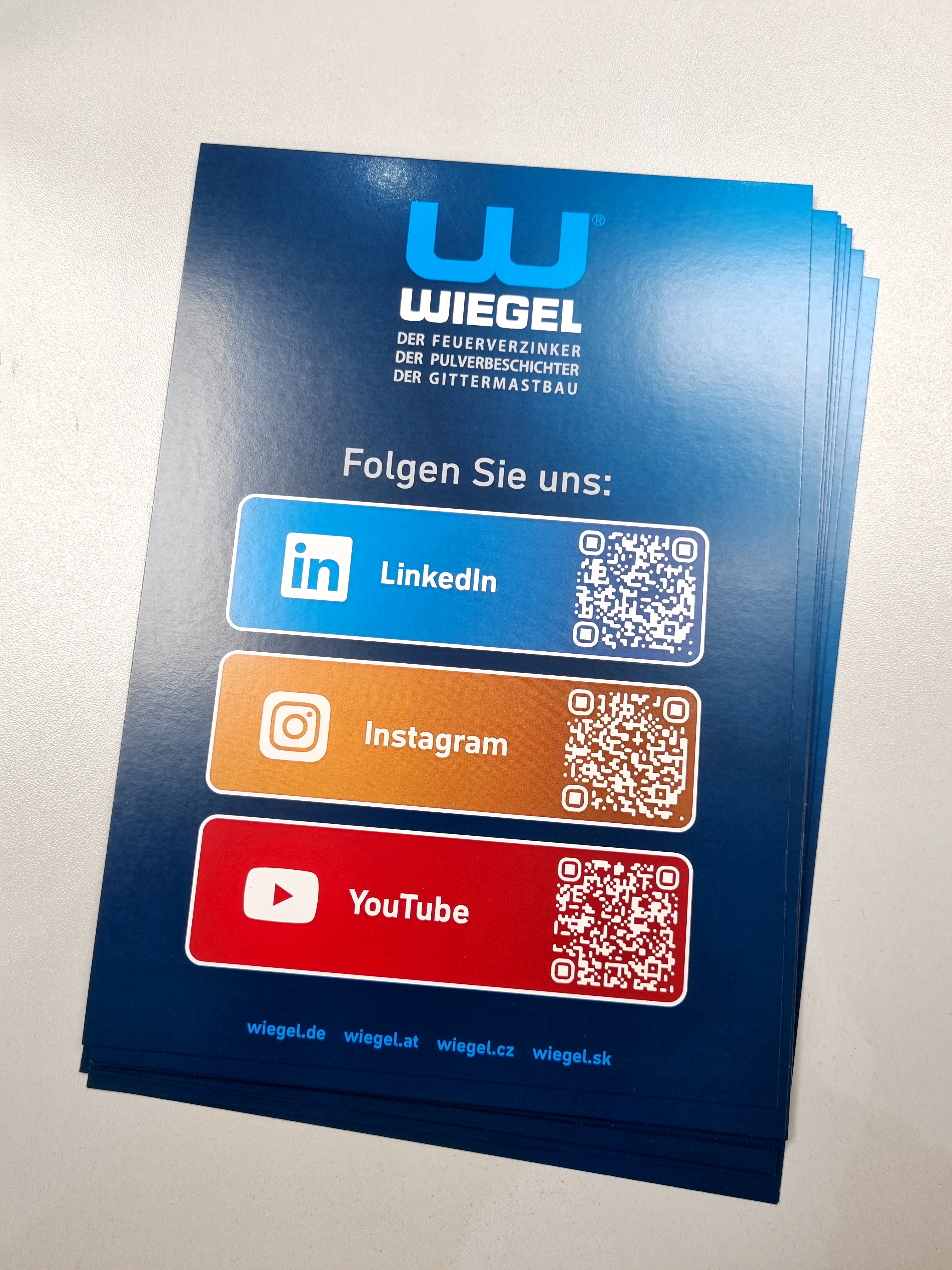 Fonts in use: Neue DIN for the identity of one of the largest hot-dip galvanizing groups in Europe, Wiegel