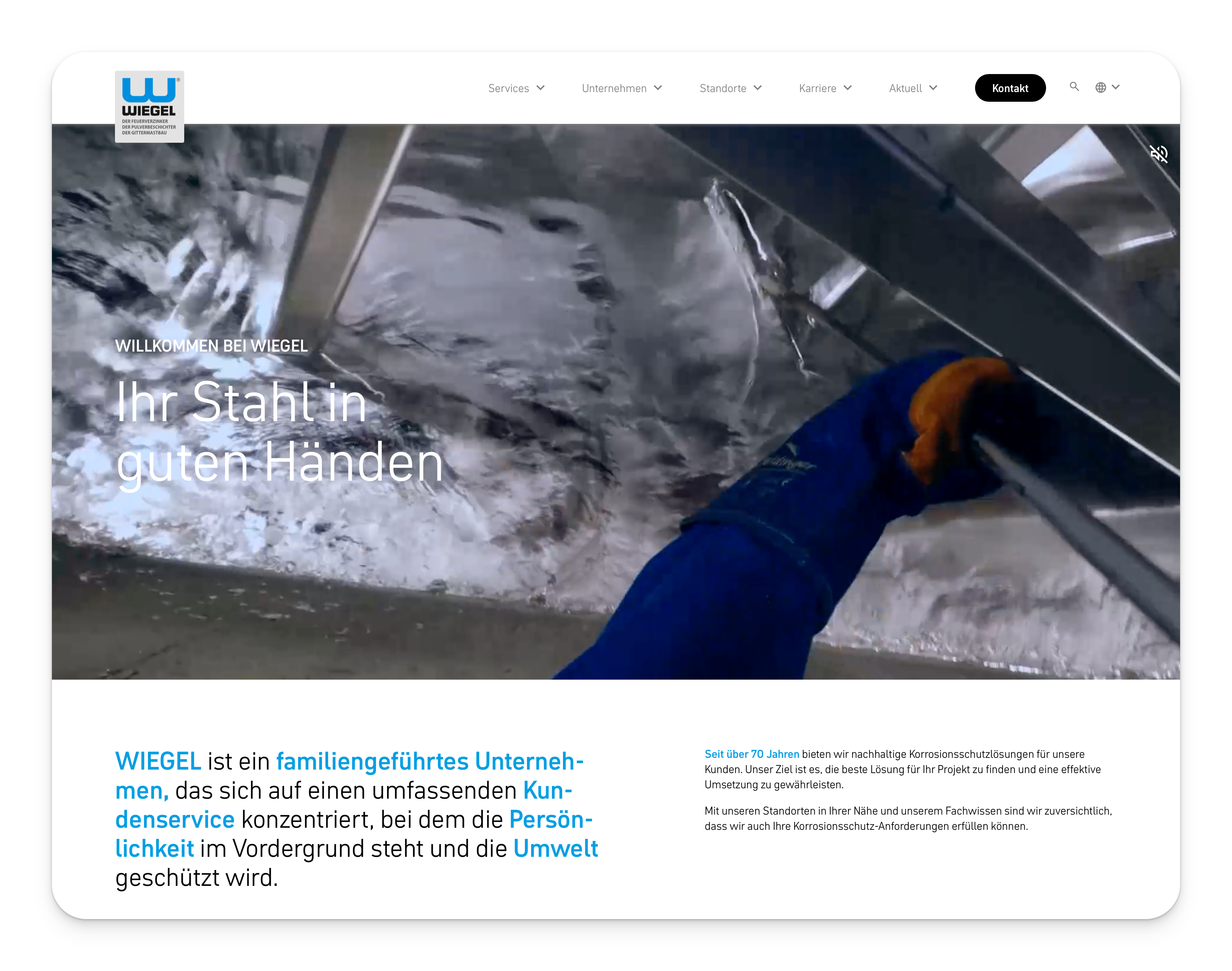 Fonts in use: Neue DIN for the identity of one of the largest hot-dip galvanizing groups in Europe, Wiegel