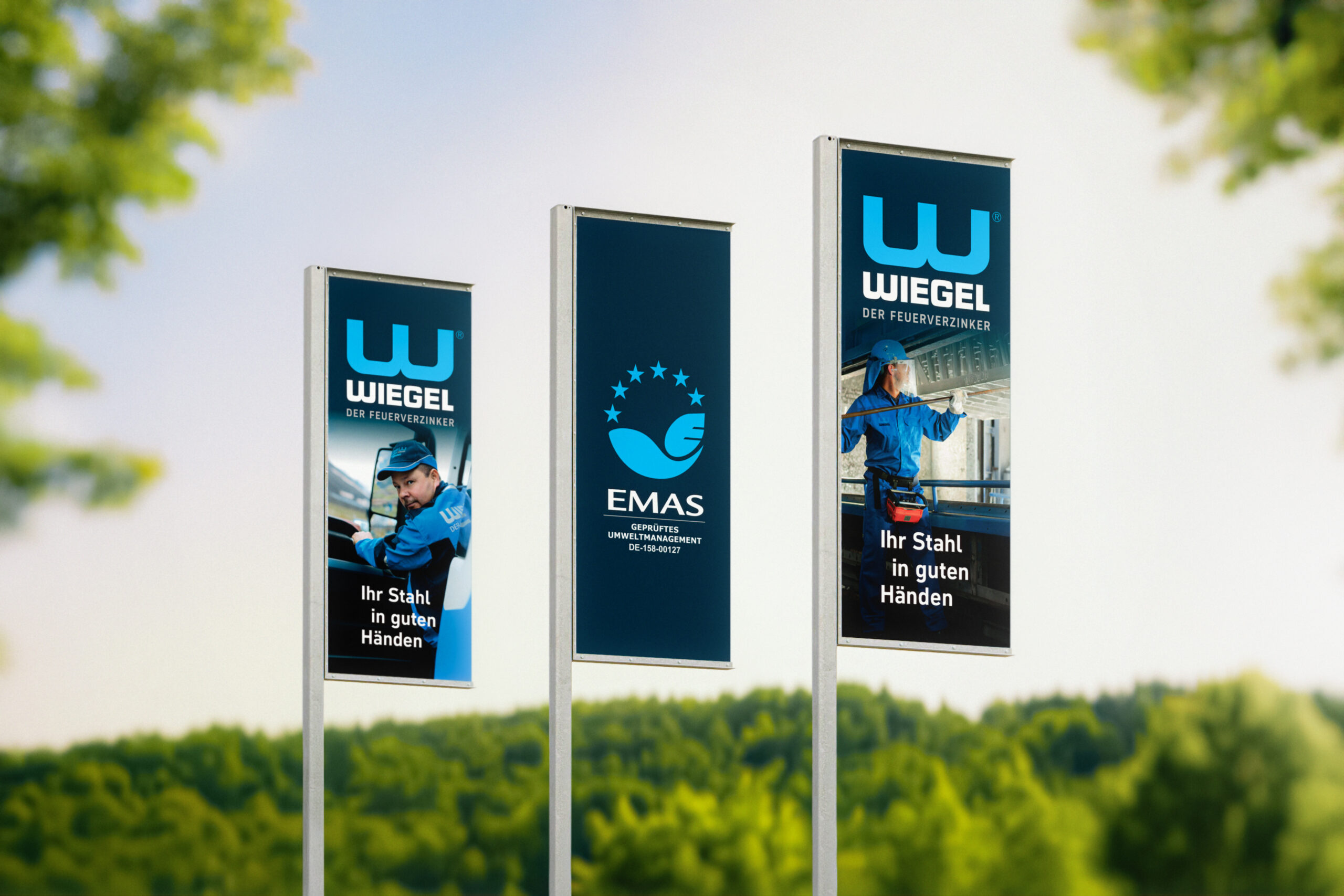 Fonts in use: Neue DIN for the identity of one of the largest hot-dip galvanizing groups in Europe, Wiegel